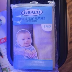 Grace Playard Fitted Sheets - Dark Grey/ Pale Grey